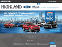 Tablet Screenshot of highlandfordsales.com